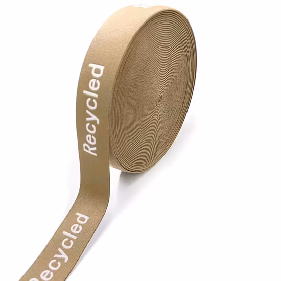 Niedriges MOQ 2022 Hersteller Hot Selling Recycling-Nylon weiches elastisches Band Jacquard-Gurtband kundenspezifisch für Kleidung